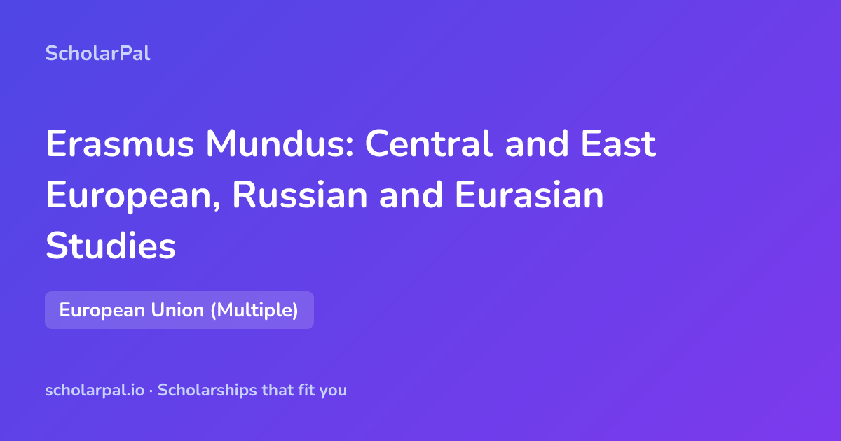 Erasmus Mundus: Central and East European, Russian and Eurasian Studies ...
